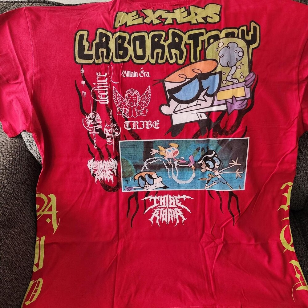 Dechire Dexter's Laboratory Limited Edition Red T-shirt 1 of 1,000 Size 2XL #dex